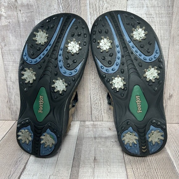 FootJoy FJ GreenJoy Men's Leather Golf Sandals Spikes Tan Beige Size 7M 48786 - Picture 12 of 13